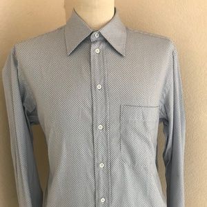 NEW GIORGIO ARMANI PRINTED BLK LABL MENS SHIRT MED